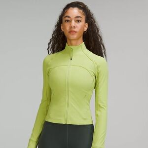 $119 NWT Ribbed Nulu Define Cropped Jacket, green, 4